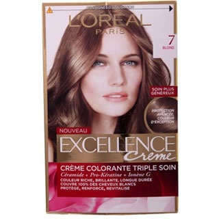 رنگ موی بلوند قهوه ای شماره 7 مدل Excellence لورآل L'Oréal