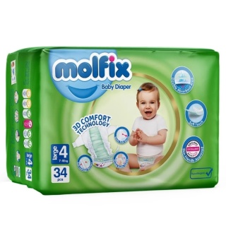 پوشک مولفیکس ایرانی سایز 5 بسته 28 عددی Molfix