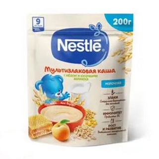 سرلاک چند غله زردآلو عسل شیر 200 گرم نستله Nestle